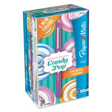 Paper Mate® Flair Candy Pop Porous Point Pen, Stick, Medium 0.7 Mm, Assorted Ink And Barrel Colors, 36-pack freeshipping - TVN Wholesale